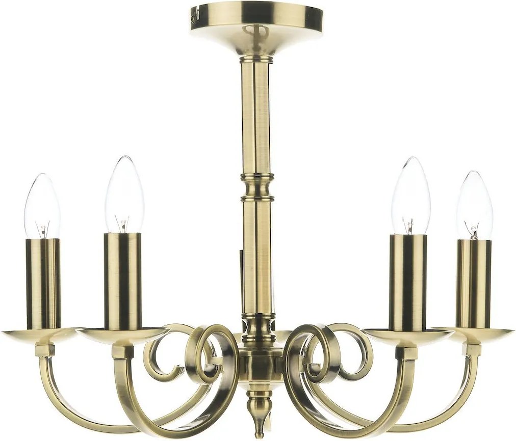DAR LIGHTING MUR0575 MURRAY Klasszikus Csillár Antik Sárgaréz E14 IP20