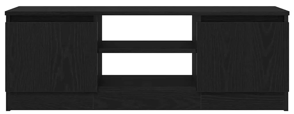 fekete tölgy színű szerelt fa TV-szekrény 102x30x36 cm