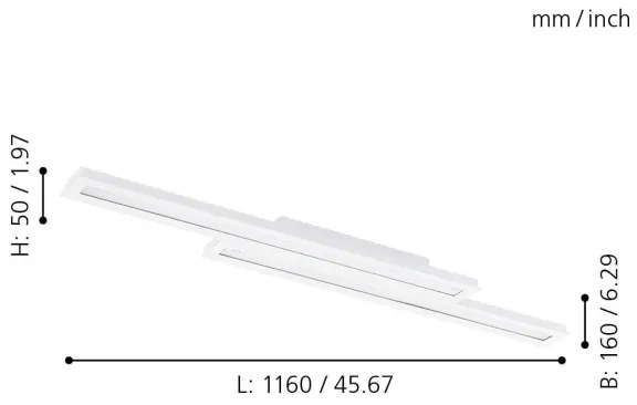 Eglo 99412 - LED RGB dimmelhető mennyezeti lámpa SALITERAS-C 2x10W/230V