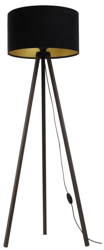 Állólámpa STANDART 1xE27/60W/230V fekete/barna