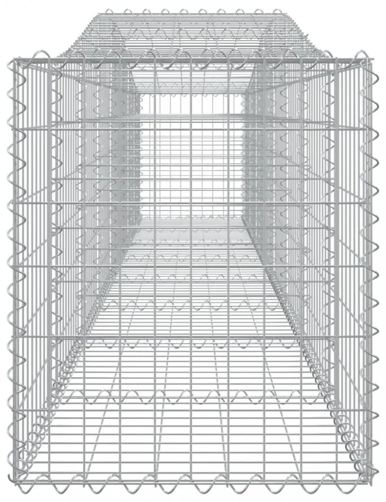 9 db íves horganyzott vas gabion kosár 400x50x60/80 cm