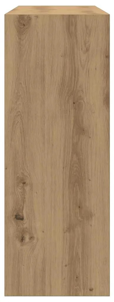 kézműves tölgy színű szerelt fa dohányzóasztal 105x30x80 cm