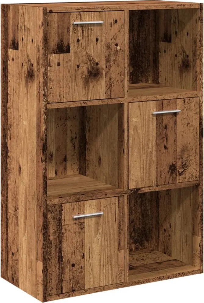 vidaXL antik fa színű szerelt fa könyvespolc 60,5 x 30 x 90 cm