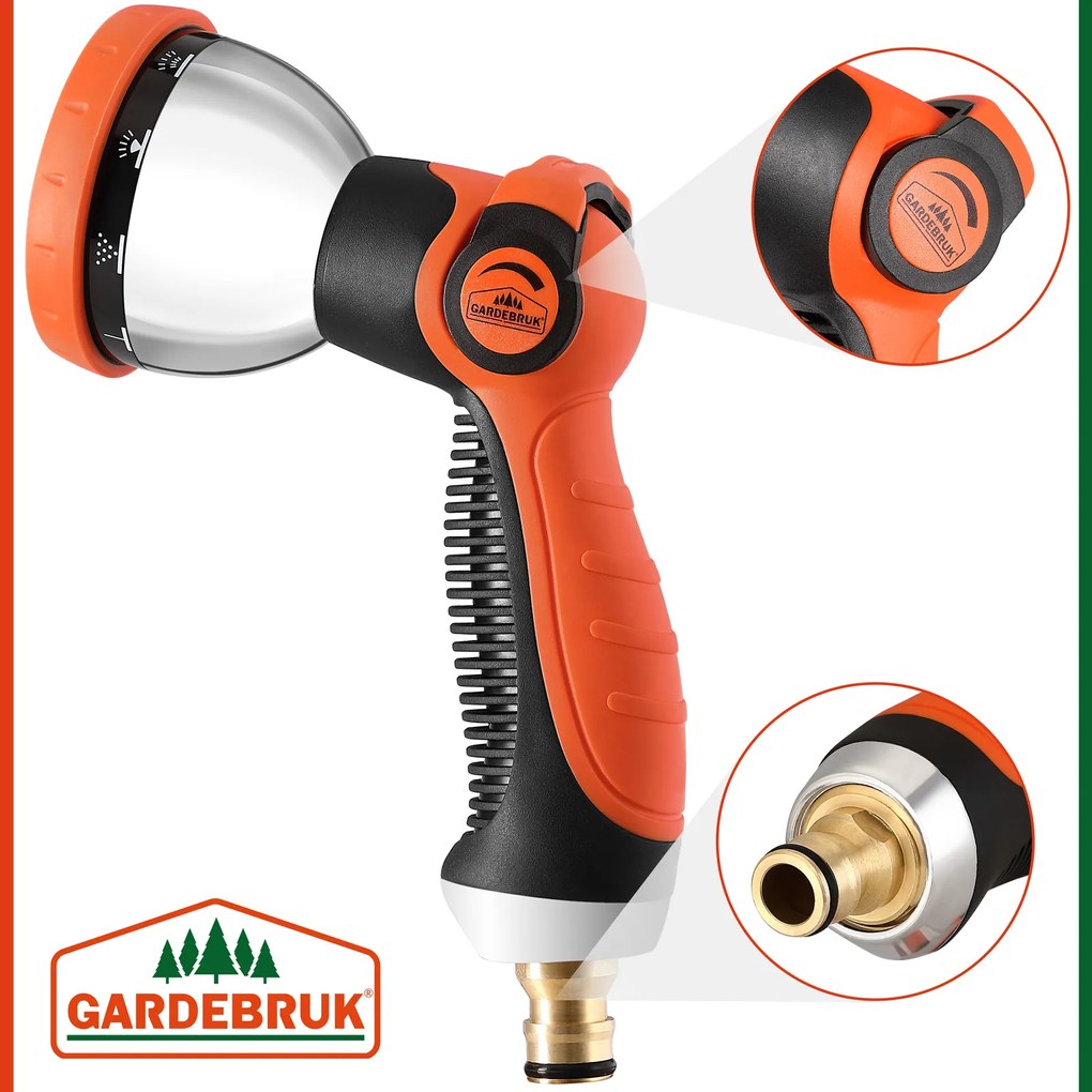 Gardebruk® Kerti locsolótömlő 7,5 m - fekete