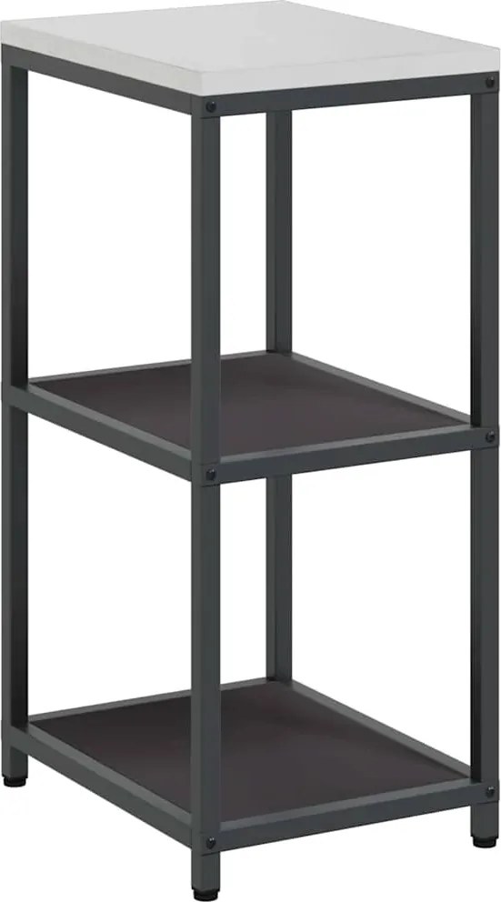 vidaXL Konyhai Tárolás polcokkal tárolóval Fekete 60 x 50 x 92 cm Acél
