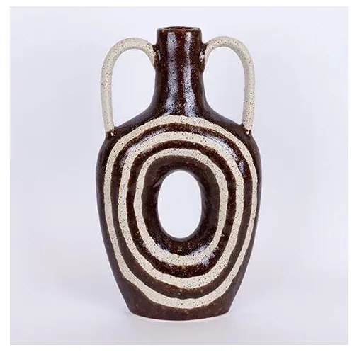 Kerámia váza 39x21,8 barna