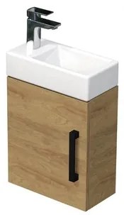 SAT Cube Way Fürdőszobaszekrény mosdóval 40x47,5x20 cm hickory tölgy matt CUBE320401DCDH