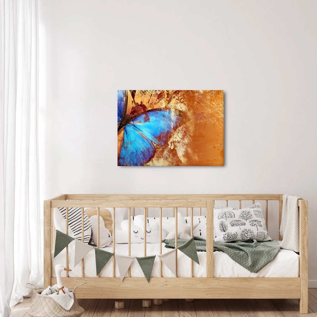 Kép - Kék pillangó (70x50 cm)