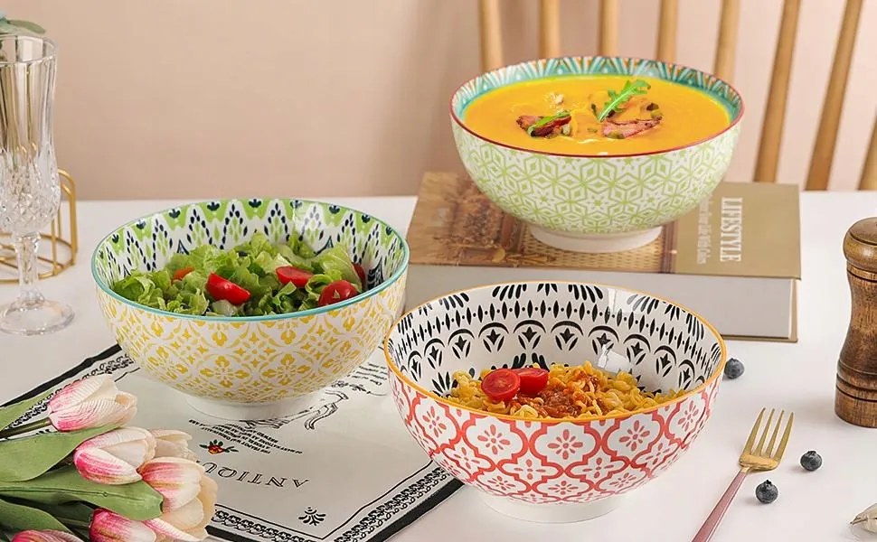 Porcelán nagy kerámia tálaló tálak Ahx 3db-os szett