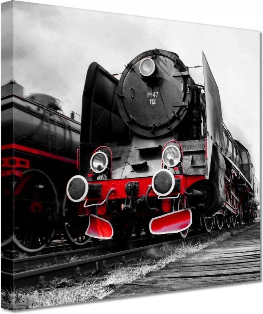 Vászonkép 20x20 Gőzmozdony Pt 47 Wolsztyn