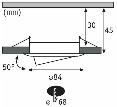 Paulmann 93449 - KÉSZLET 3xLED/6,5W IP23 Fürdőszobai beépíthető lámpa NOVA 230V