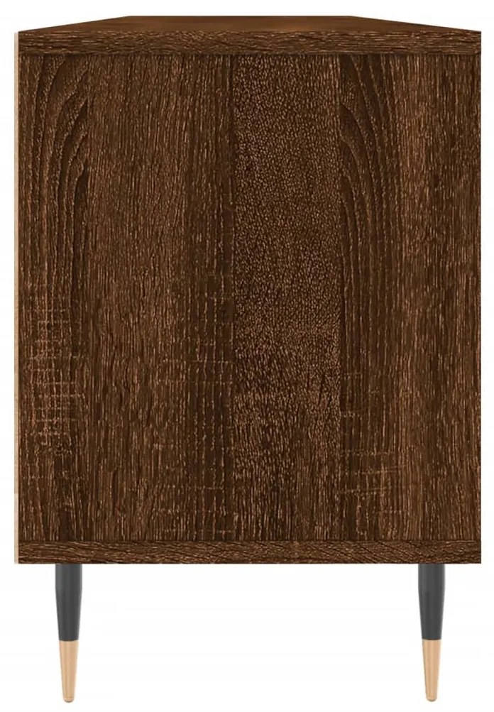 barna tölgy színű szerelt fa TV-szekrény 150 x 30 x 44,5 cm