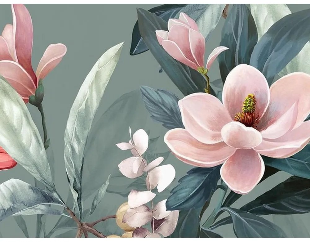 Rose zöld organikus pamut kétszemélyes ágyneműhuzat, 200 x 220 cm - Descanso