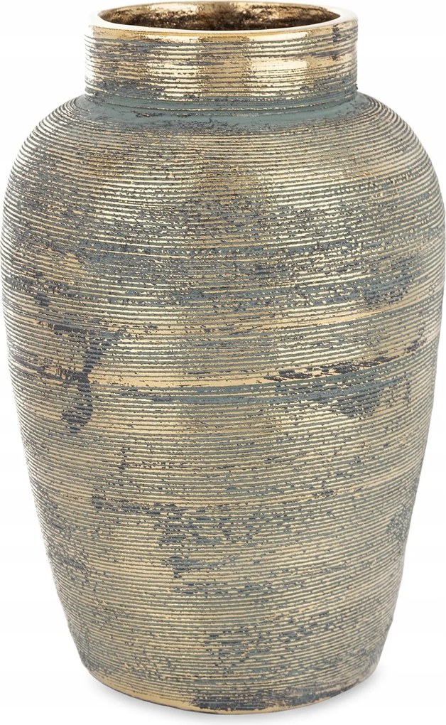 Váza arany üveg dörzsölt virágok fedél dekoráció stílusos kerámia