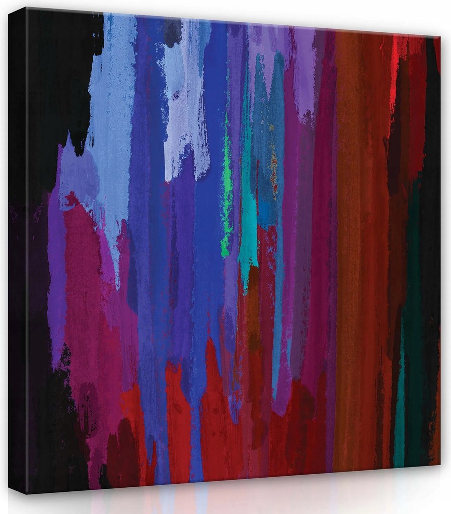 Vászonkép 40x40 Absztrakt színes húzások dinamika energia érzelmek