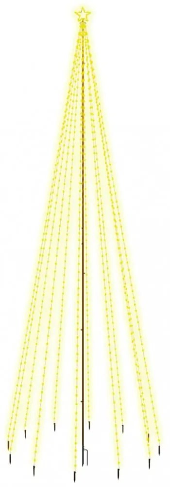 karácsonyfa cövekkel 732 meleg fehér LED-del 500 cm