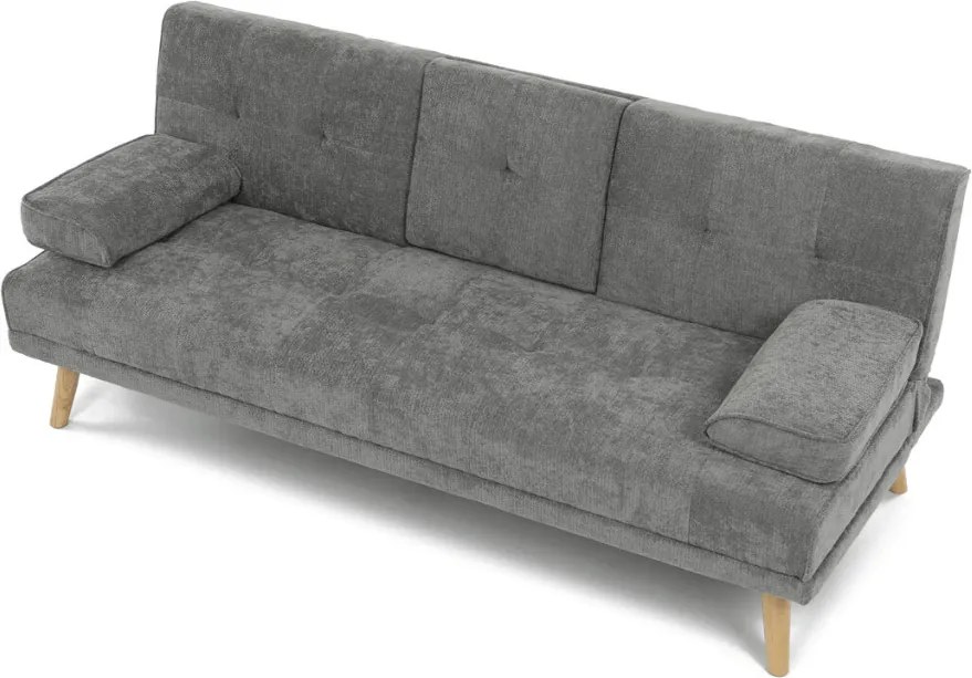 Háromszemélyes kihúzható kanapé, szürke, szövet, ASB-C3034 GREY2