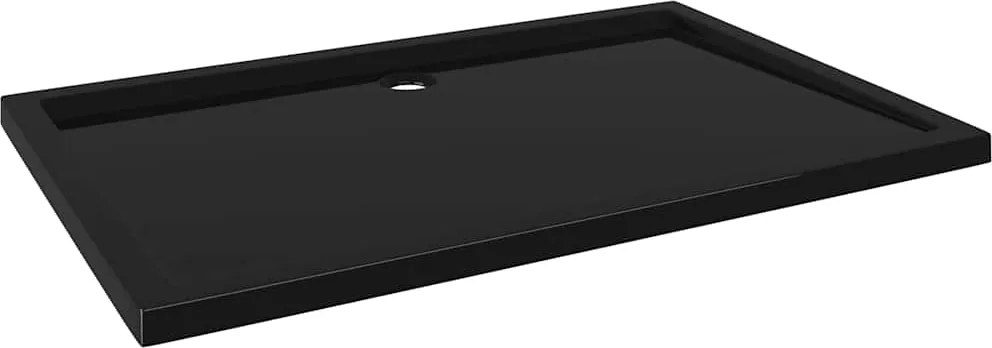 vidaXL téglalap alakú fekete ABS zuhanytálca 80 x 120 cm