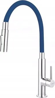 Ferro Zumba Slim 2F Konyhai Csaptelep Flexibilis Kifolyócső Kék/króm