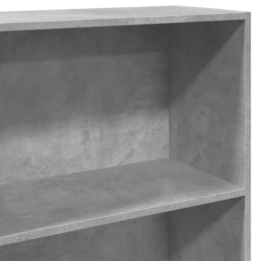 betonszürke szerelt fa könyvespolc 60 x 30 x 152 cm
