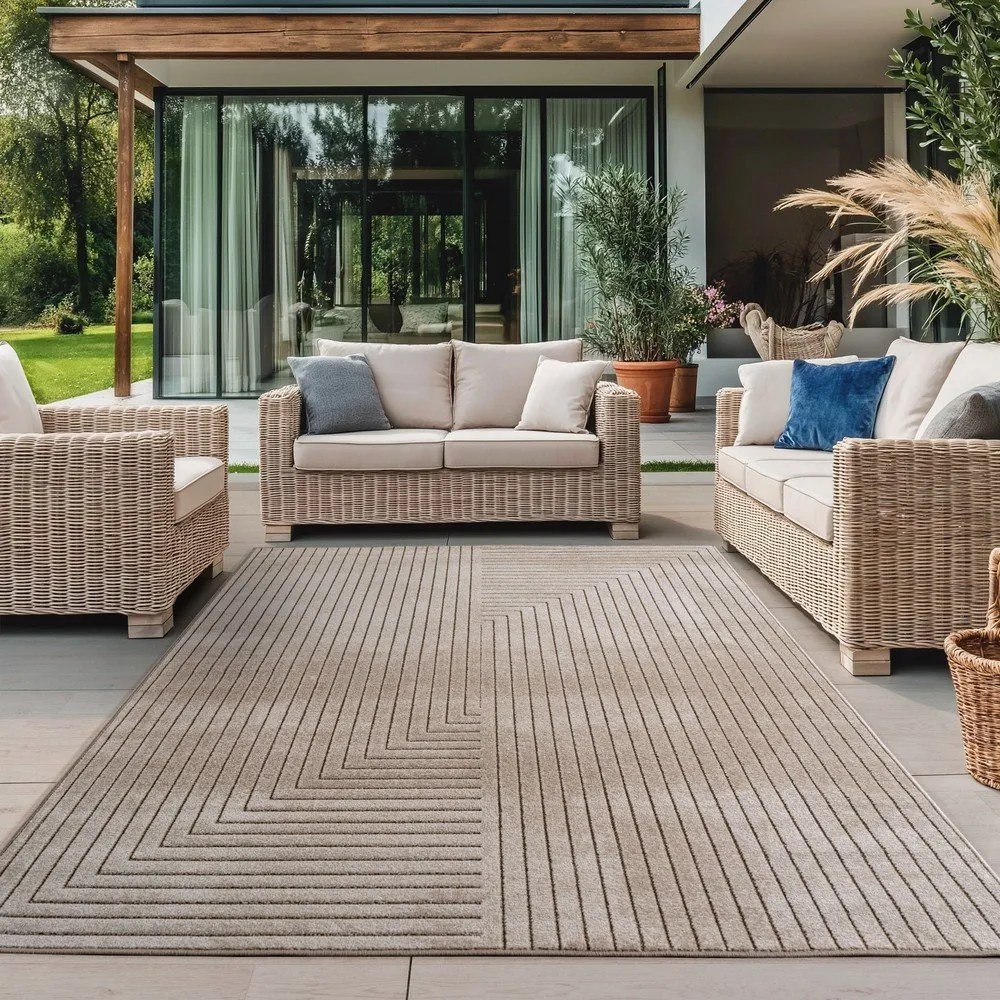 Bézs kültéri-beltéri szőnyeg 240x340 cm Nova 1202 – Ayyildiz Carpets