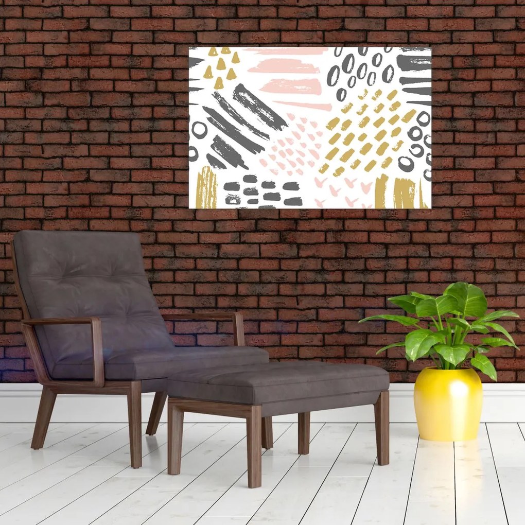 Kép - Absztrakt stroke-ok (90x60 cm)