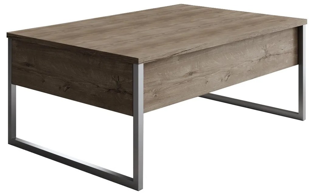 Dohányzóasztal Luxe - Walnut, Silver