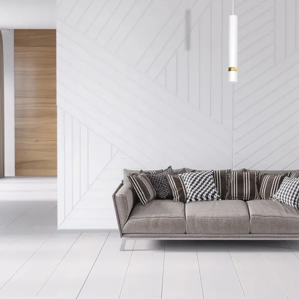 Kábelre szerelt csillár JOKER 1xGU10/25W/230V fehér/arany