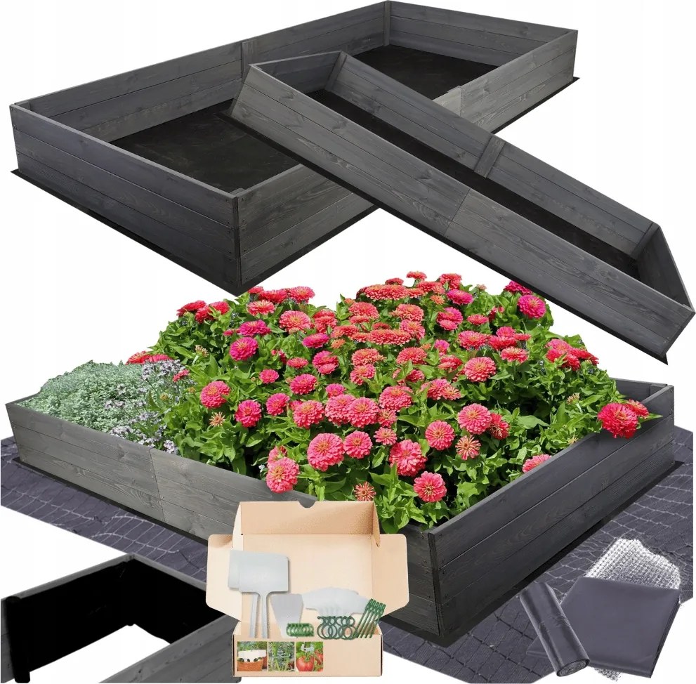 Magasított ágyás zöldséges fa virágtartó trezor impregnáló 27x160x120