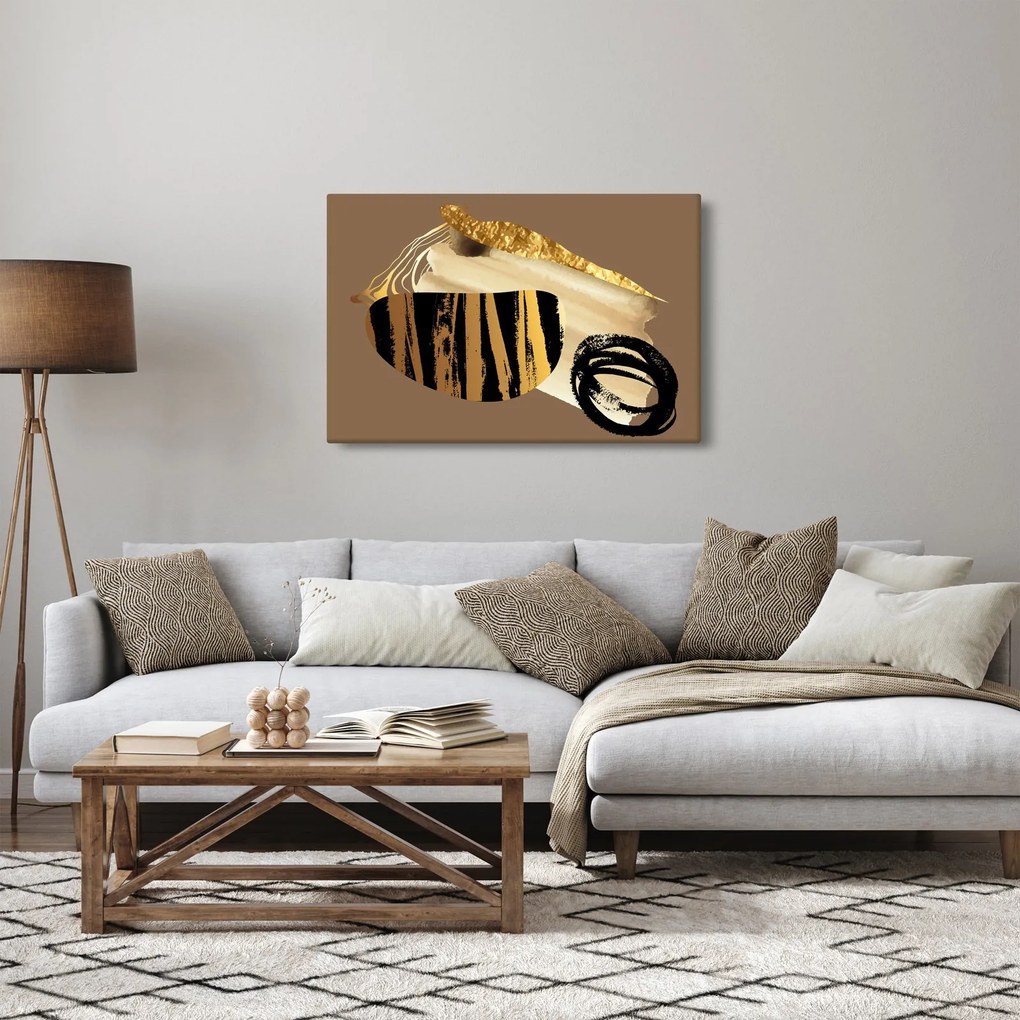 Kép - Absztrakció aranybarna N⁰2 (90x60 cm)