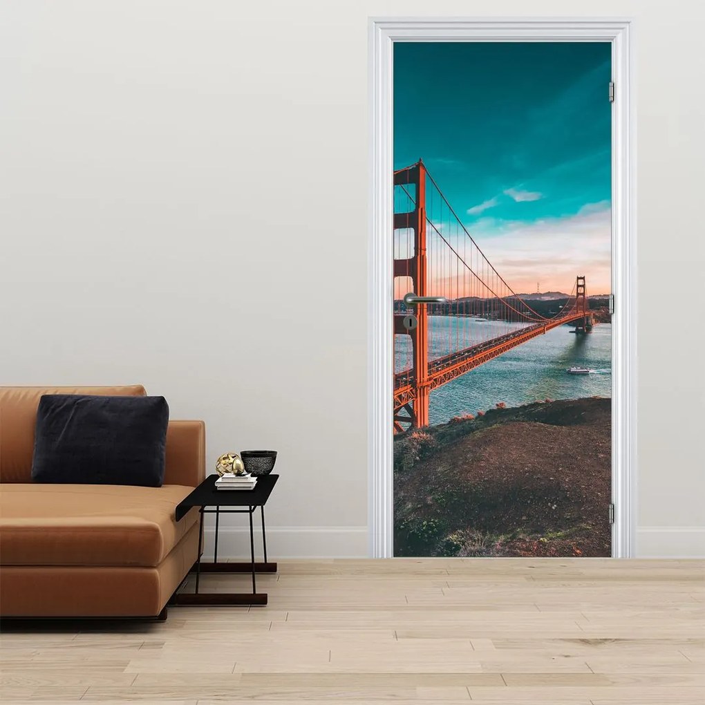 Fotótapéta ajtóra - Golden Gate (95x205cm)