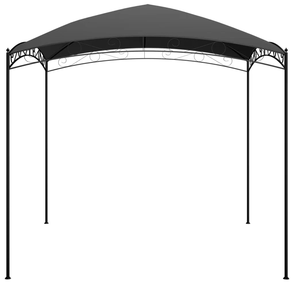 Antracitszürke pavilon 3 x 3 x 2,65 m 180 g/m²