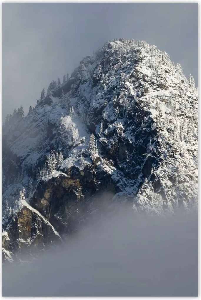 Poszterek 80x120 Tél Hegy Hó Köd