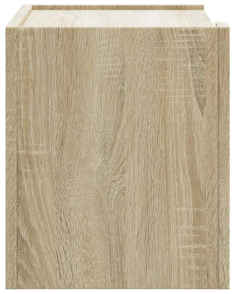 2 db sonoma tölgy színű fali éjjeliszekrény 45 x 30 x 35 cm