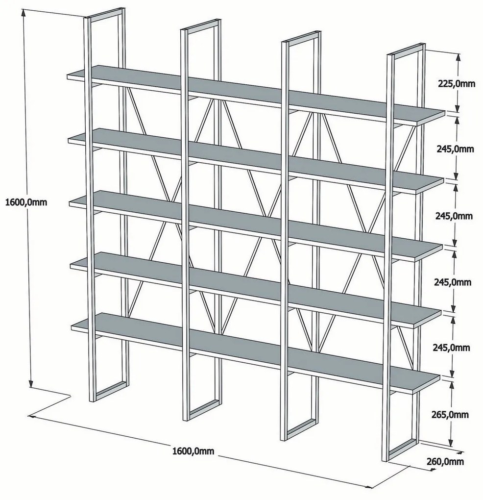 Beylerbeyi Walnut könyvespolc