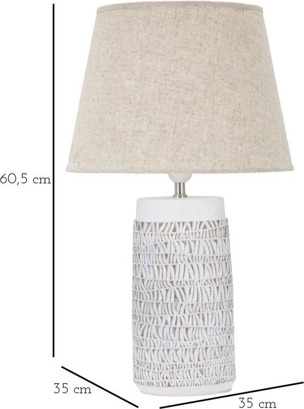 Bézs asztali lámpa textil búrával (magasság 60,5 cm) Nairobi – Mauro Ferretti