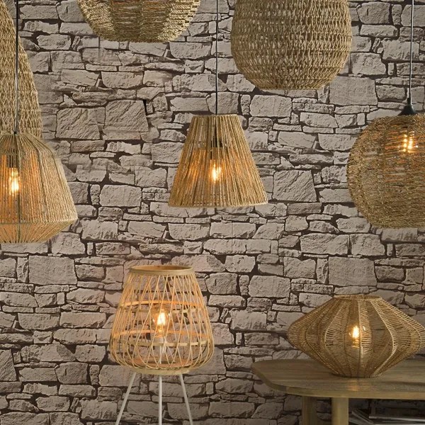 Atmosphera - Csillár zsinóron GIADA 1xE27/40W/230V juta