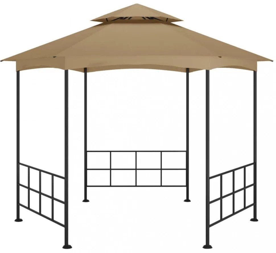 tópszínű pavilon oldalfalakkal 3,1 x 2,7 m