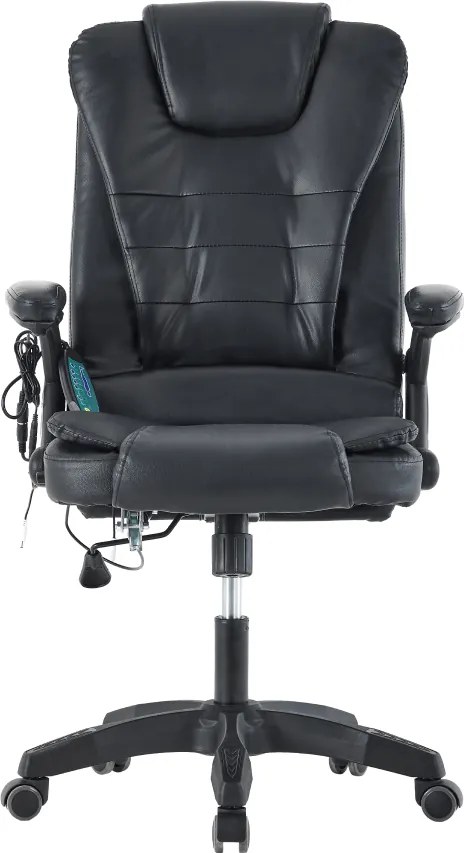 Irodai szék masszázs funkcióval, fekete, TYLER NEW