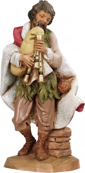 Pásztor dudákkal, 19cm magas figurákhoz Eredeti Fontanini Figura