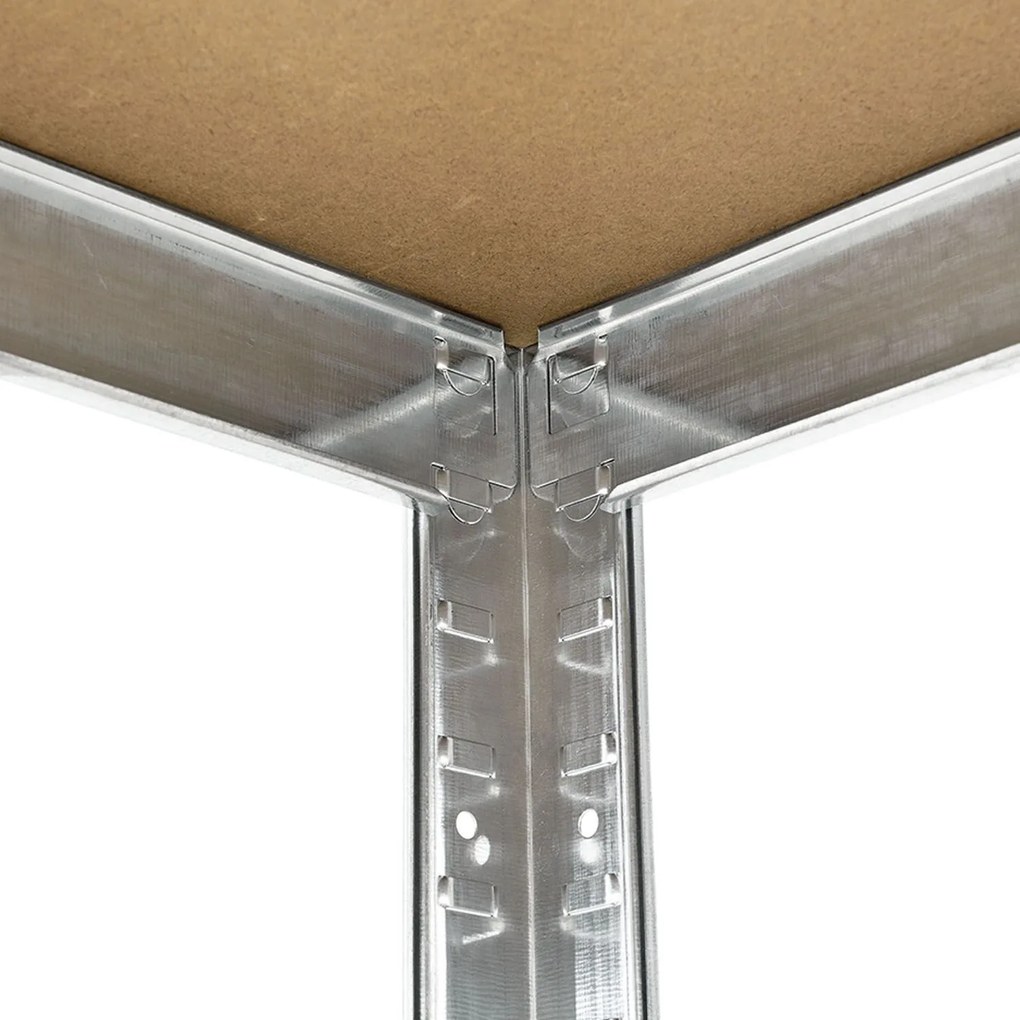 Juskys Sarok polc Basic 180x70x40 cm - ezüst