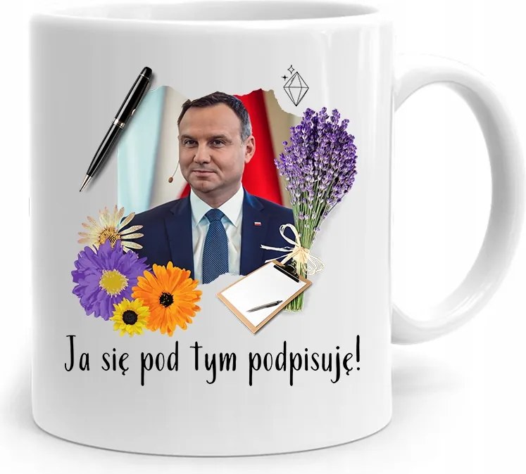 Andrzej Duda Pis Elnök Bögre Aláírja A fényképes nyomatot