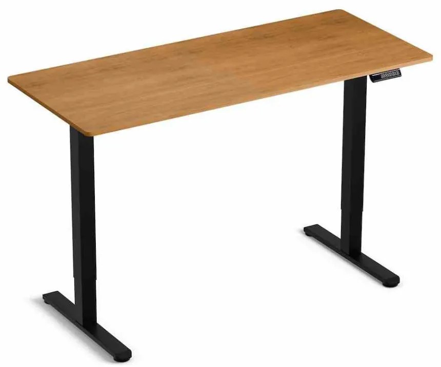 Elektromosan állítható magasságú íróasztal - 140x60cm arany tölgy ülő-/állómunkához - LVN System Lite LV1715