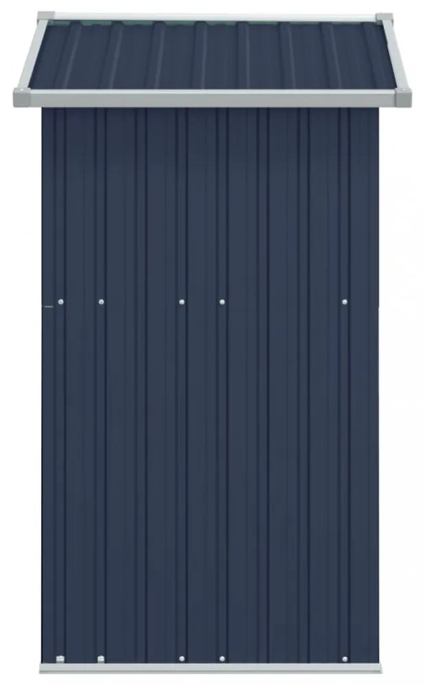 antracitszürke horganyzott acél kerti fészer 126x97,5x177 cm