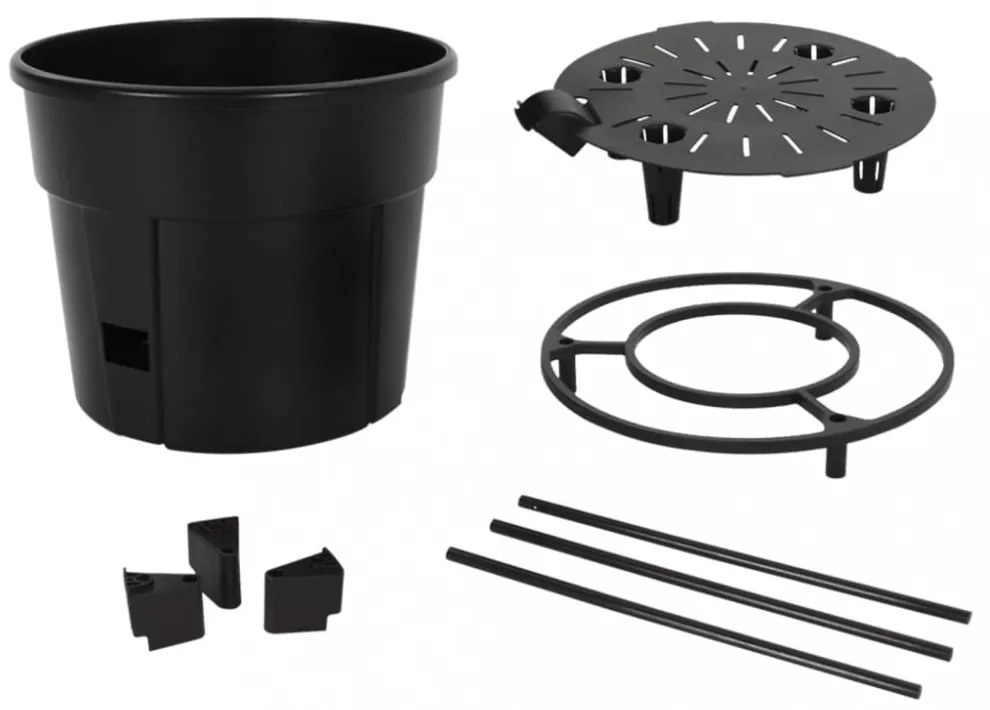 antracitszürke polipropilén paradicsomtermesztő Ø29,5 x 115 cm