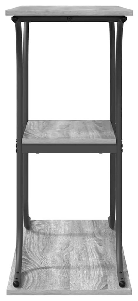 Konzolasztal polcokkal Szürke sonoma 101 x 35 x 80.5 cm Faanyag