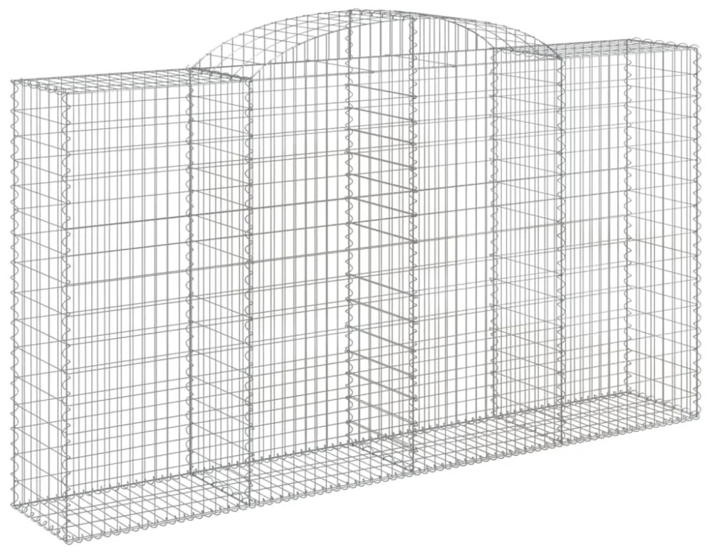 5 db íves horganyzott vas gabion kosár 300x50x160/180 cm