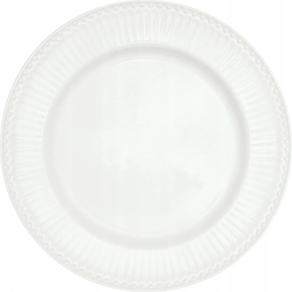 Ebédlő tányér Alice White Green Gate, 26,5 cm
