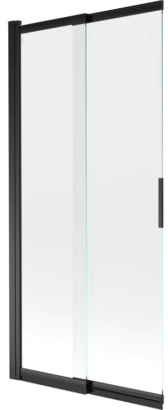 Mexen Fox 2-szárnyú toló zuhanyfal 85 x 150 cm, átlátszó, fekete - 891-085-002-70-00