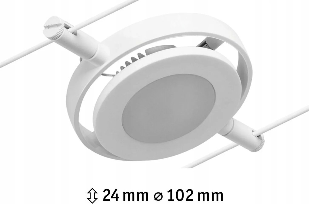 Paulmann Led kötél spotlámpa RoaMac 4.5W 3000K 12V fehér matt/króm